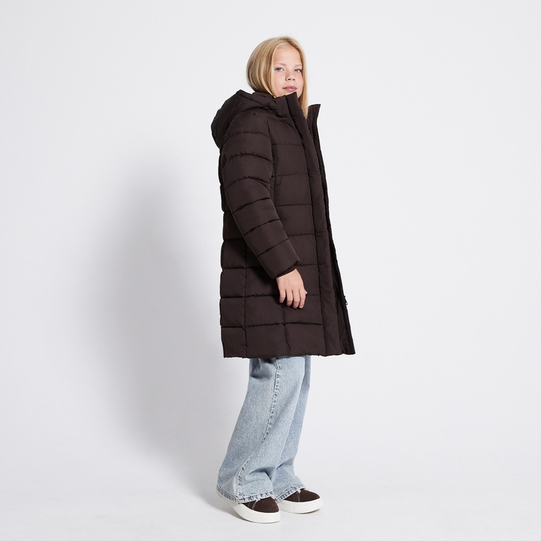 Long puffer jacket "Penny Star" Brown